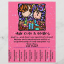 Pesquisar por cor do cabelo flyers Corte de cabelo