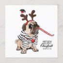 Pesquisar por pug do natal convites Rena