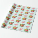 Pesquisar por flamingo papel de presente Flores tropicais