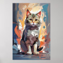 Pesquisar por pintura do gato artes pósteres Retrato