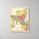 Pesquisar por mapa do país impressão de canvas Cheio
