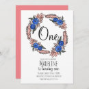 Pesquisar por primeiro aniversario do bebê convites Floral