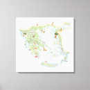 Pesquisar por mapa antigo impressão de canvas Horizontal