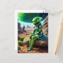 Pesquisar por verde da alienígena cartoes postais Fantasia