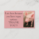 Pesquisar por vegan padrao cartao de visita Obrigado