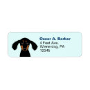 Pesquisar por cão engraçado etiquetas endereco retorno Dachshund