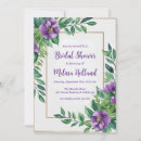 Pesquisar por chá de panela roxo e verde convites Floral