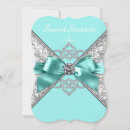 Pesquisar por teal black sweet 16 party convites Cerceta