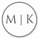 Pesquisar por monograma m casamento adesivos Preto e branco