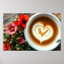 Pesquisar por café quente pósteres Coração