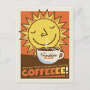 Pesquisar por café engraçado cartoes postais Retrô