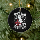 Pesquisar por vacas engraçadas ornamentos Natal