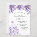 Pesquisar por cor violeta flor aniversário convites Elegante