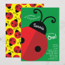 Pesquisar por ladybug 1st birthday convites Moderno