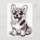 Pesquisar por corgi engraçado cartoes postais Pembroke welsh corgi