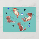 Pesquisar por cute otter cartoes postais Sea