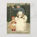 Pesquisar por boneco de neve vintage cartoes postais Natais vintages
