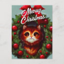 Pesquisar por gato natal cartoes postais Gatos