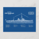Pesquisar por navio de guerra cartoes postais Azul marinho