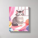 Pesquisar por sem fio impressão de canvas Gatinho