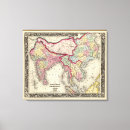 Pesquisar por mapa do país impressão de canvas Cor