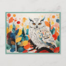 Pesquisar por white owl cartoes postais Natureza