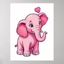 Pesquisar por elefante bonito pósteres Rosa