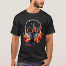 Pesquisar por auscultadores camisetas Música