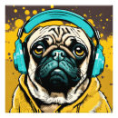 Pesquisar por pug engraçado pósteres Cão