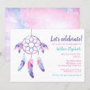 Pesquisar por dreamcatcher cor de rosa convites Menina