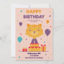 Pesquisar por gato aniversário convites Púrpura