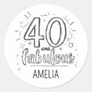 Pesquisar por feliz aniversário de 40 anos adesivos 40 e fabuloso