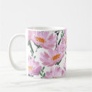 Pesquisar por flores cor de rosa canecas Aquarela
