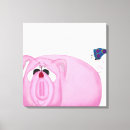 Pesquisar por porco impressão de canvas Rosa