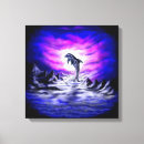 Pesquisar por golfinhos impressão de canvas Rosa
