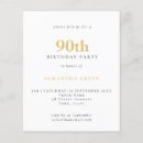 Pesquisar por 90 anos de de aniversário convites Minimalista