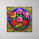 Pesquisar por vidro colorido impressão de canvas Flores