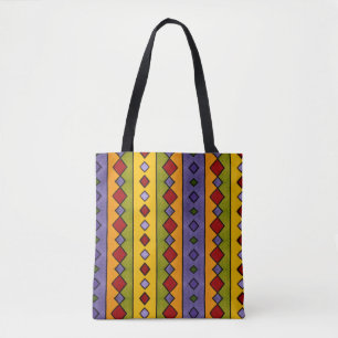 0124 - Diamantes Pattern - Tote Bag (Padrão de our