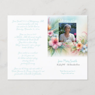 #0211252 Programa Memorial Funeral Order of Servic