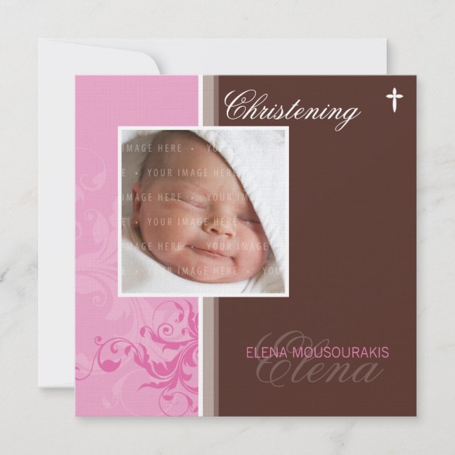 083 Voula: Convite Christening (Frente)