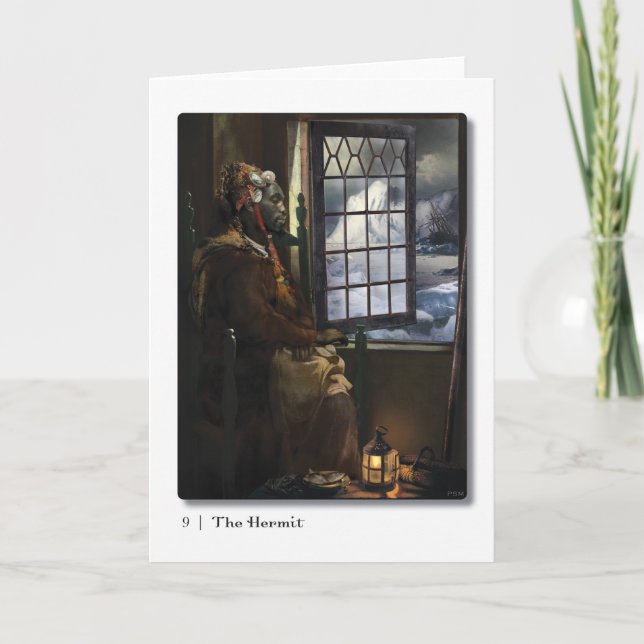 09 Cartão de Saudação Hermit Tarot (Frente)