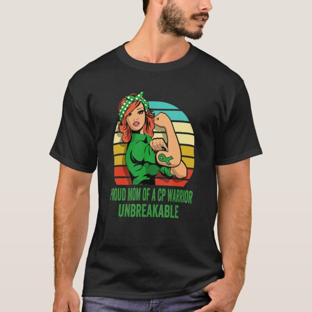 0 Camisa de Mãe Orgulhosa de um Guerreiro com Para (Frente)