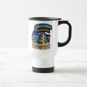 10ª caneca de viagem de boinas verdes das forças e