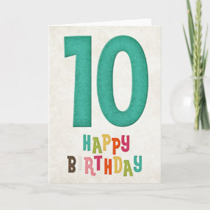 10º Aniversário - Design do Cartão de Aniversário 