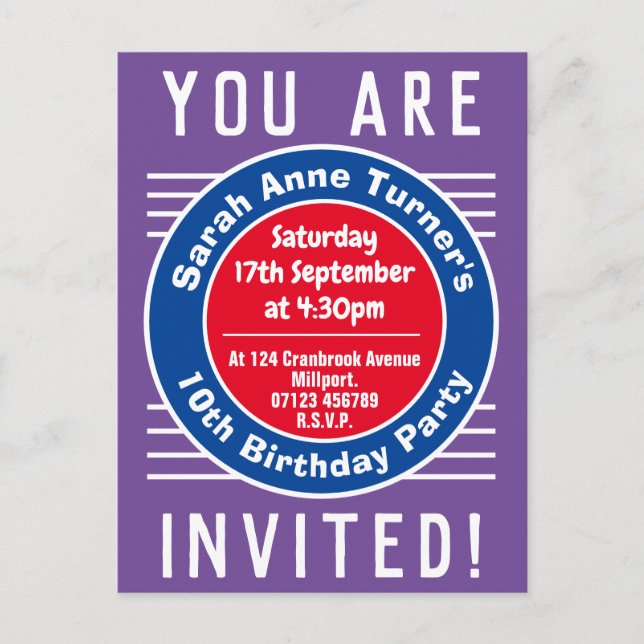 10º Convite de aniversário da criança (Frente)