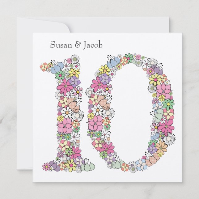 10º Convite Personalizado de Aniversário de Casame (Frente)