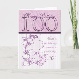 100º Aniversário Cartão Cameo Rosa