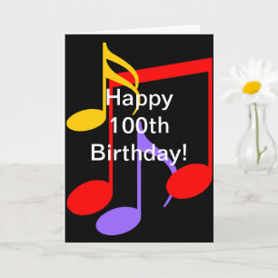 100º Aniversário Notas de Música Folheto