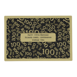 100º aniversário Padrão Dourado/Preto Centenário