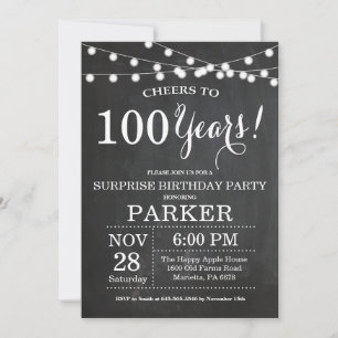 100º Convite de Aniversário